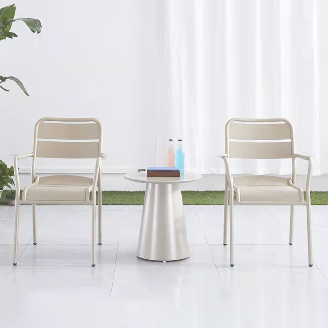 Contemporary Bistro Table Set 1/3/4/5 Pcs Metal Bistro Set for Small Places