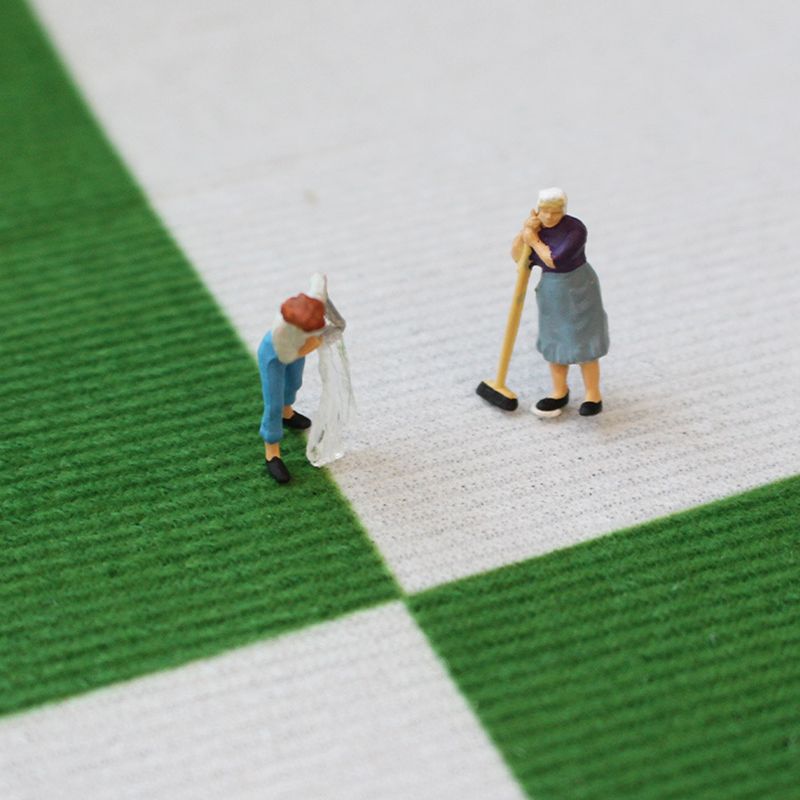 Nordic Modern Rug Polyester Color Block Rug Tear Resistant Rug for Living Room