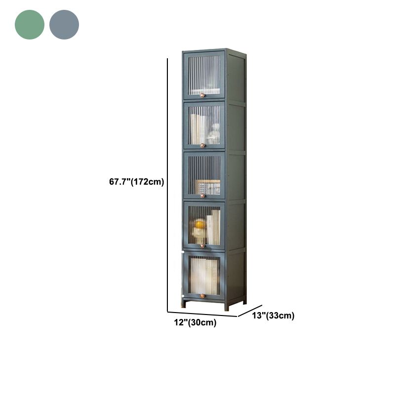 Rectangular Wood Cabinet, Modern Accent Chest with Acrylic 4/5 - Door