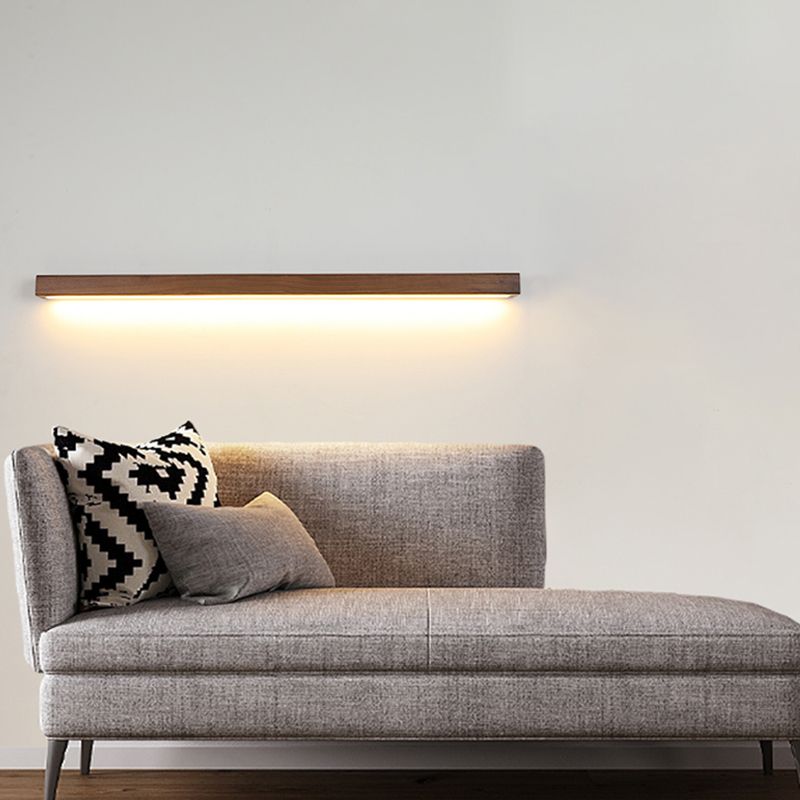 Contemporary Vanity Light Creative Wooden LED Wall Light Sconce for Washroom