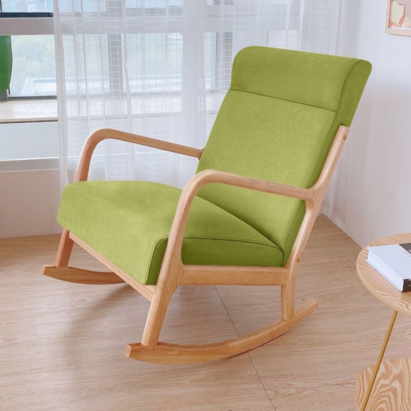 Contemporary Rocker Chair with Pillow and Frame Glider for Living Room