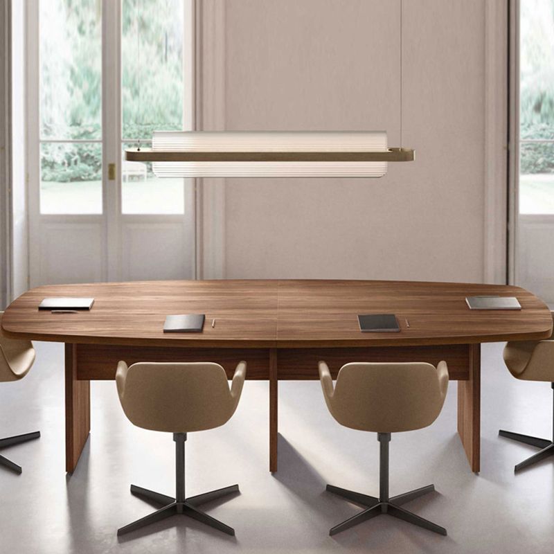 Modern Style Island Pendant Acrylic 1 Light Island Light in Gold for Restaurant