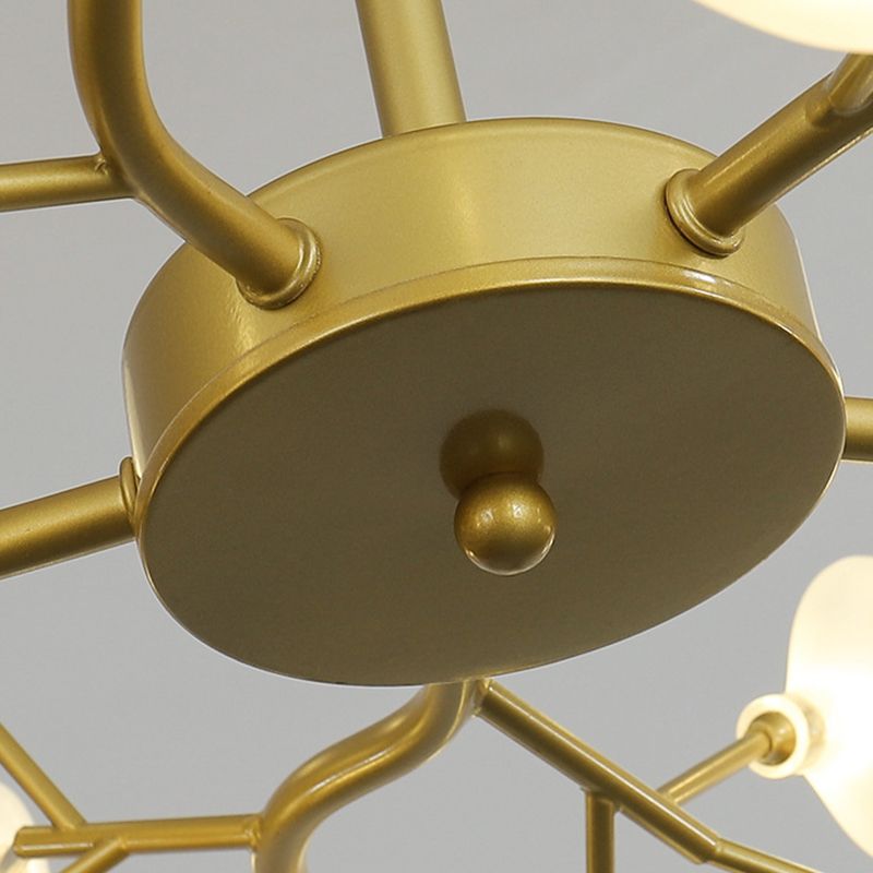 Gold Metal Suspended Lamp Fireflies Style Chandelier Lamp for Living Room