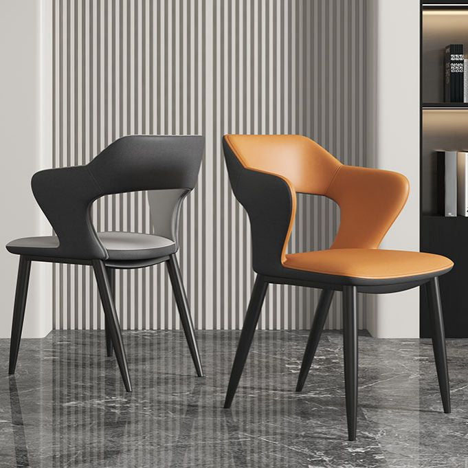 Silla de comedor de acabado mate tapizado de brazo trasero de brazo trasero de brazo trasero