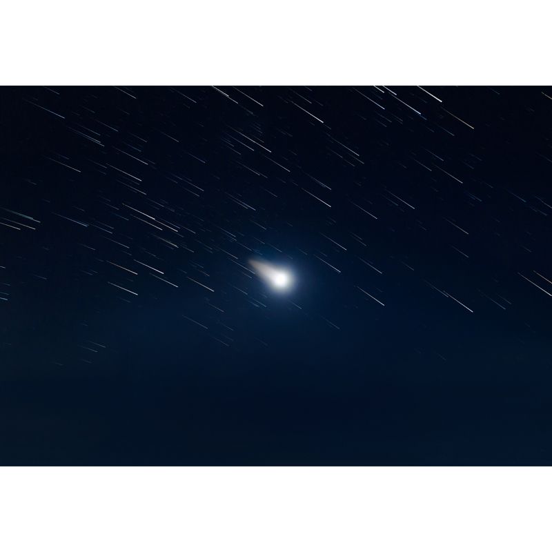 Dazzling Shooting Stars Mural Wallpaper for Bedroom, Black-White, Made to Measure