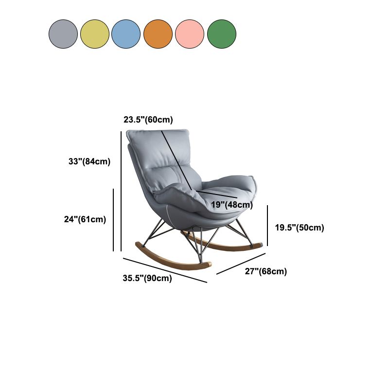 Upholstered Rocker Chair Living Room Rocking Chair with Padded Seat