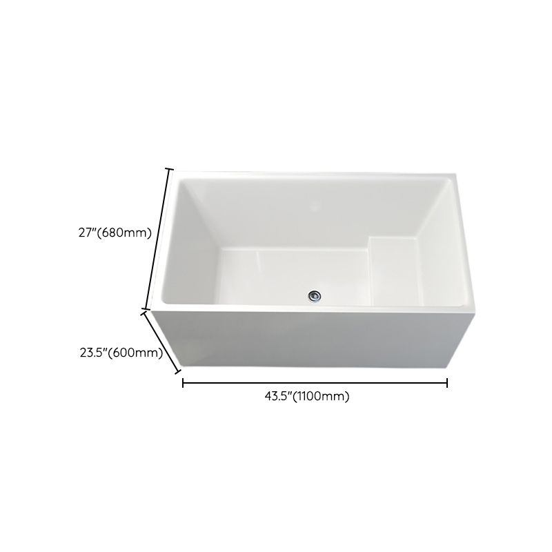 Soaking Bathtub Antique Finish Freestanding Back to Wall Bath Tub