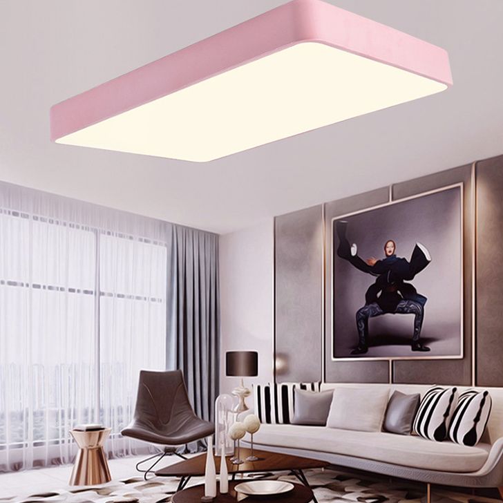 Plafonnier encastré géométrique en acrylique, plafonnier à 1 lumière de style moderne