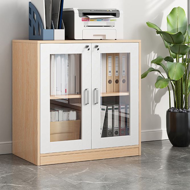 Contemporary Bookcase Closed Back Engineered Wood Book Shelf with Drawer Storage