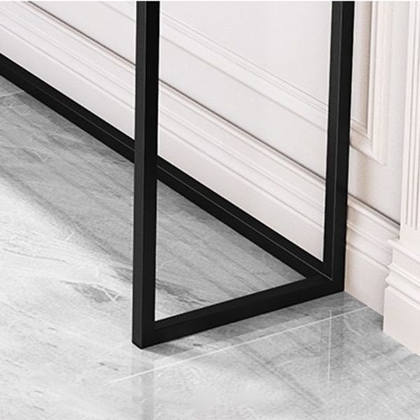 11" W Contemporary Console Table Stone Rectangle Accent Table