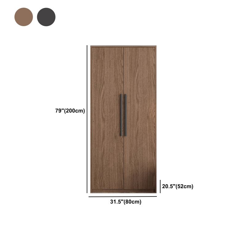Contemporary Wardrobe with Garment Rod Engineered Wood Wardrobe Closet