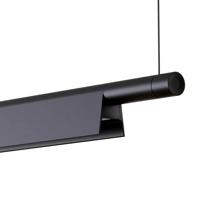 Black / Gold Linear Kitchen Island Fixture Minimalist Metal Ceiling Pendant