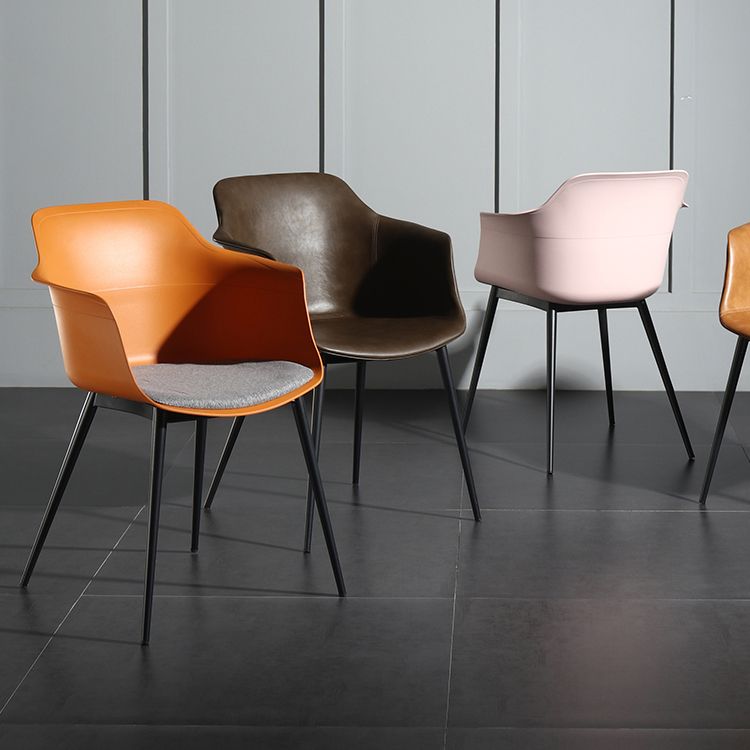 Silla de comedor de estilo contemporáneo sillas de metal parsons para cocina para cocina