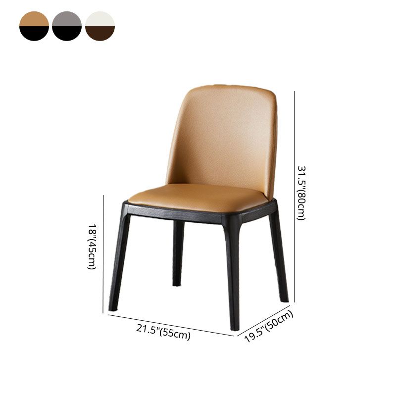 Silla auxiliar industrial para interiores, silla de comedor tapizada de madera con respaldo macizo (juego de 2)