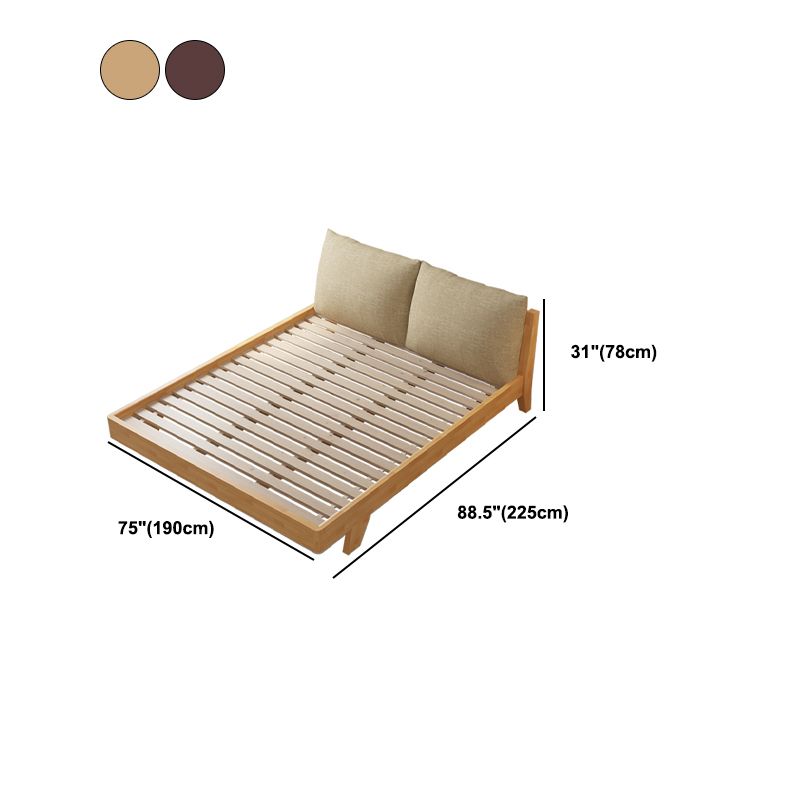 Contemporary Wood Panel Standard Bed with Rectangular Headboard