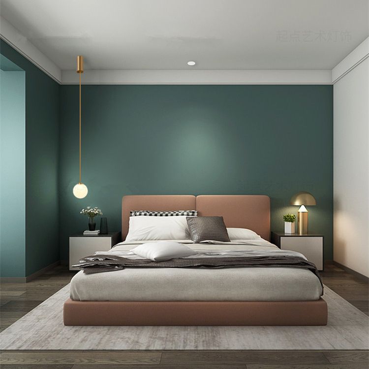 Minimalistischer Ball Anhänger weißes Glas 1 Glühbirnen -Schlafzimmer -Federung mit hängenden Stange