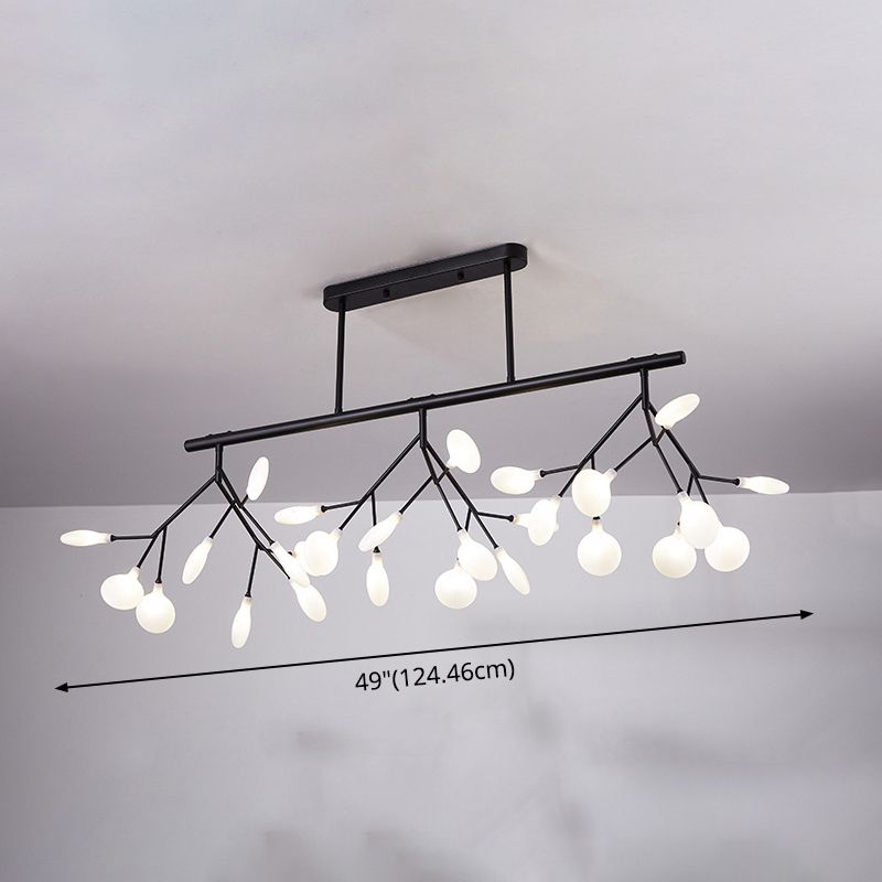 27 Lights Firefly Island Pendant Modern Acrylic Ceiling Lights for Dining Room