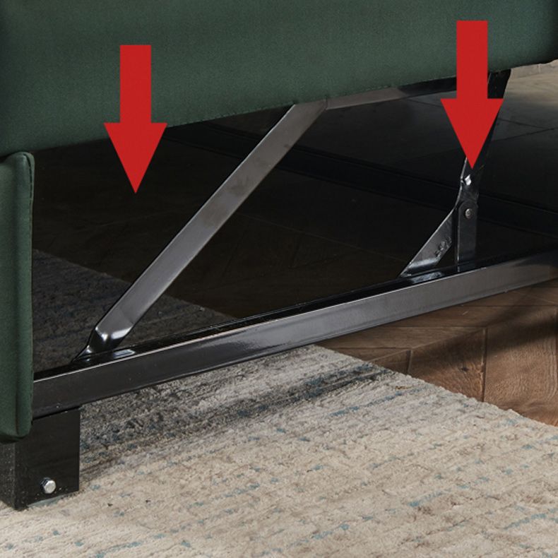 Square Arms Futon Foldable Pillow Included Sleeper Sofa with Storage