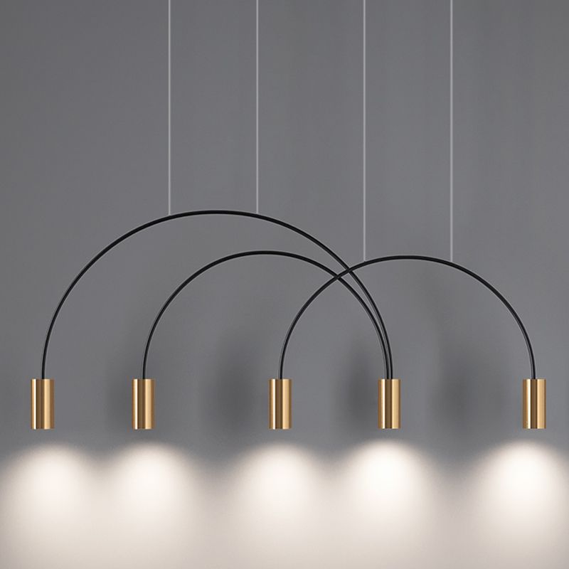 Aluminum 2 / 3 / 4 / 5 - Light Ceiling Light- Black / Gold Linear Kitchen Island Fixture