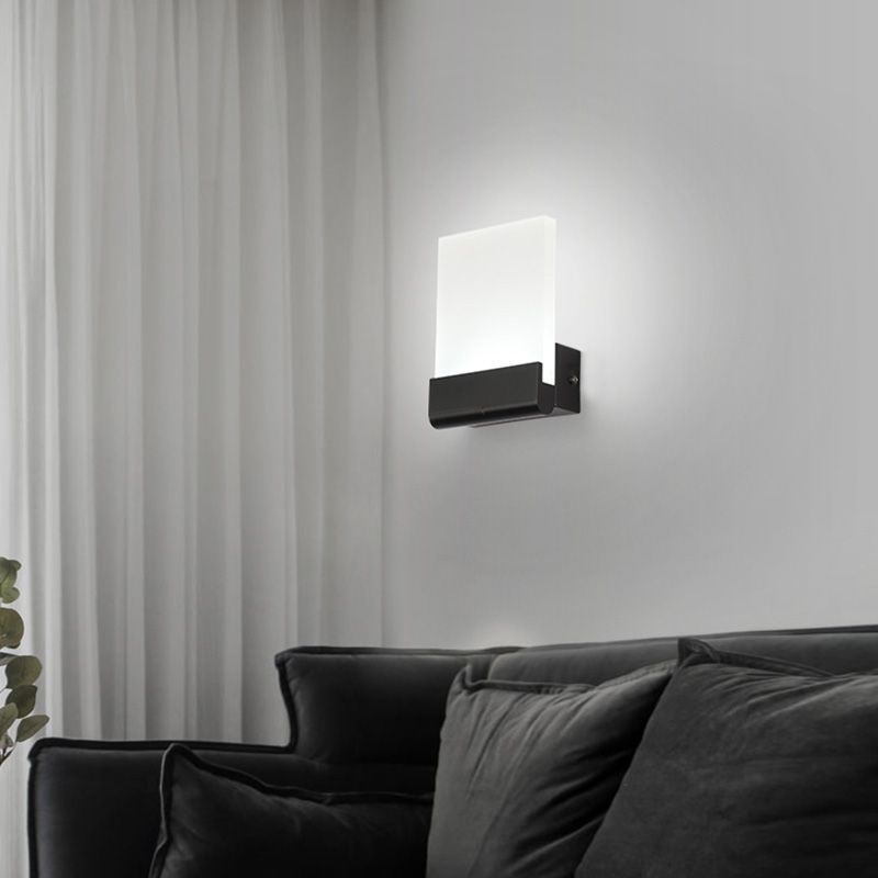 Accesorios de iluminación negro de 6w de lámpara contemporánea para sala de estar de dormitorio