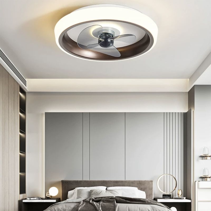 Modern Ceiling Fan Light LED Ceiling Mount Lamp with Acrylic Shade for Kid's Room
