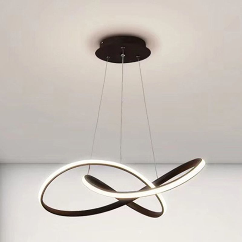 Modern Linear Pendant Lighting Fixtures Silica Gel Hanging Light Kit