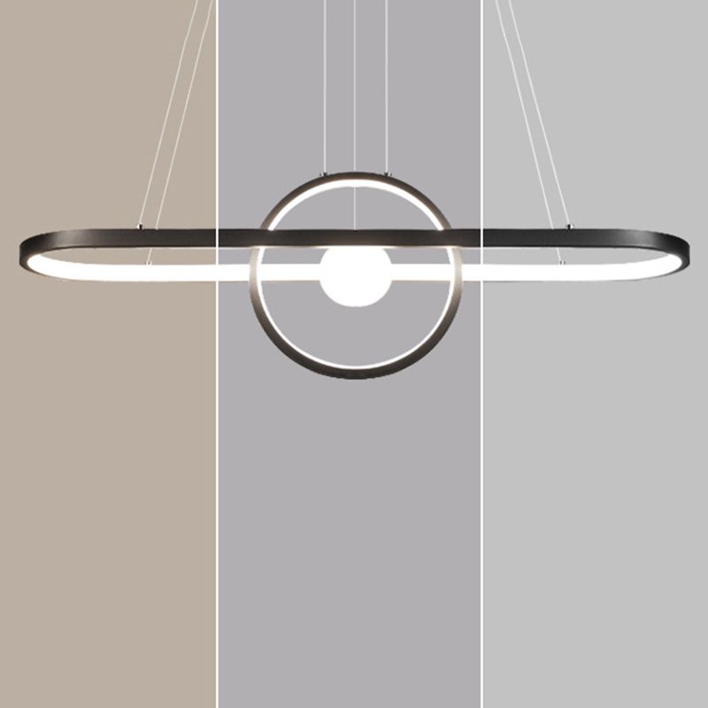 Contemporary Simplicity Ring Chandelier Pendant Light Acrylic Hanging Light Fixtures for Restaurant
