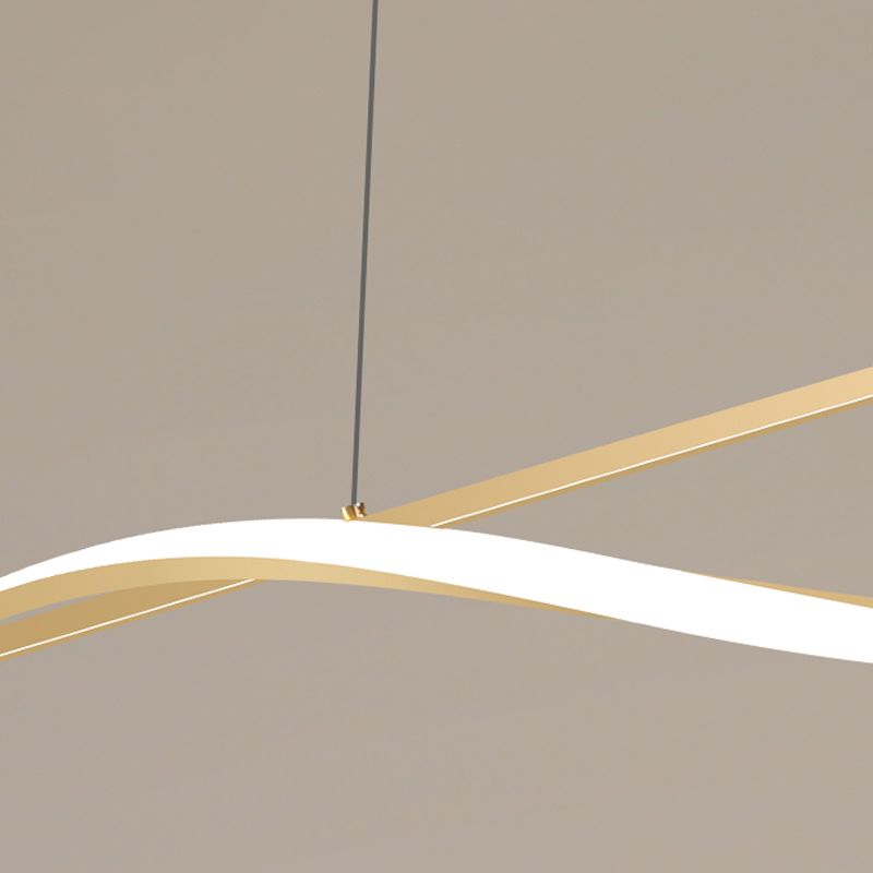 LED Strip Shape Pendant Light Dining Room Kitchen Modern Chandelier Light