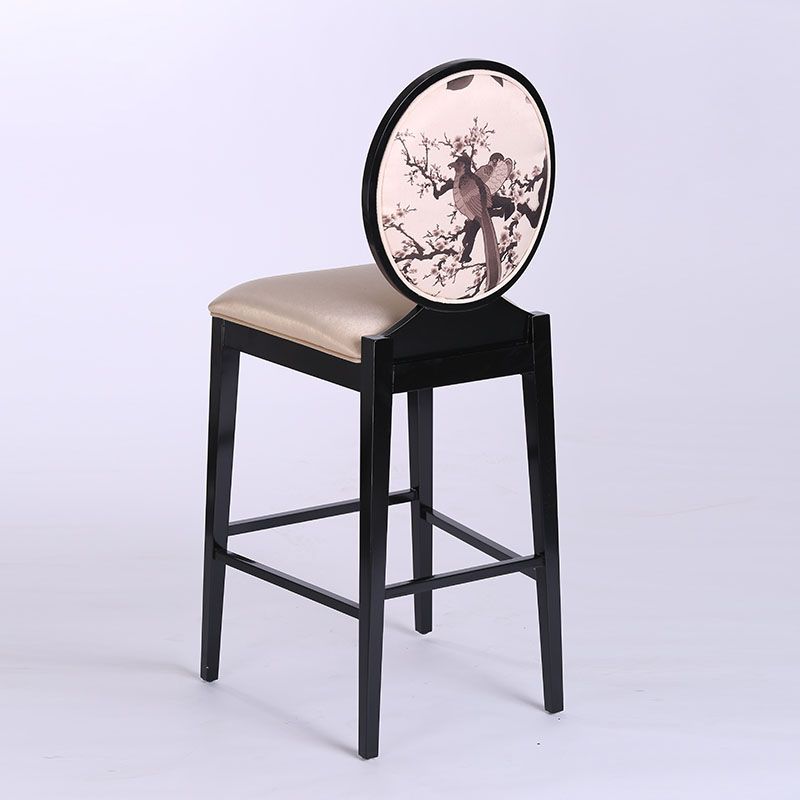 Industrial Solid Wood Bar Stools Living Room Counter Chairwith Footrest
