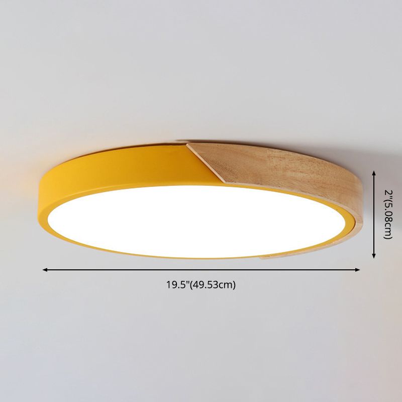 Nordic Led Ceiling Light Modern Minimalist Creative Bedroom Living Room Personality Round Macaron Multi-color Iron Lamps