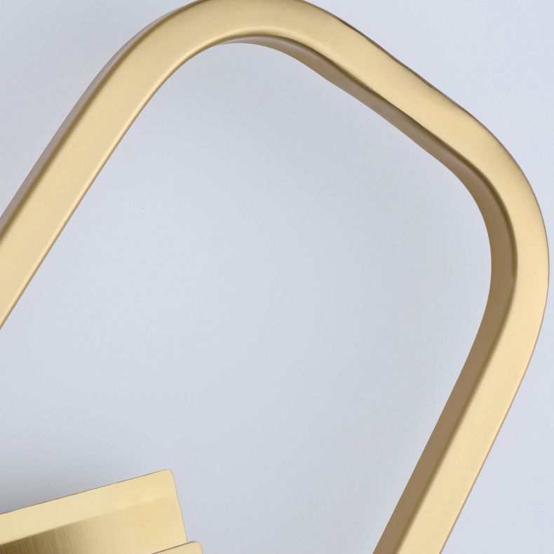 Electroplated Gold Crystal Wall Mount Lamp Postmodern Style Metal Geometric Lines Sconce Light for Dining Room