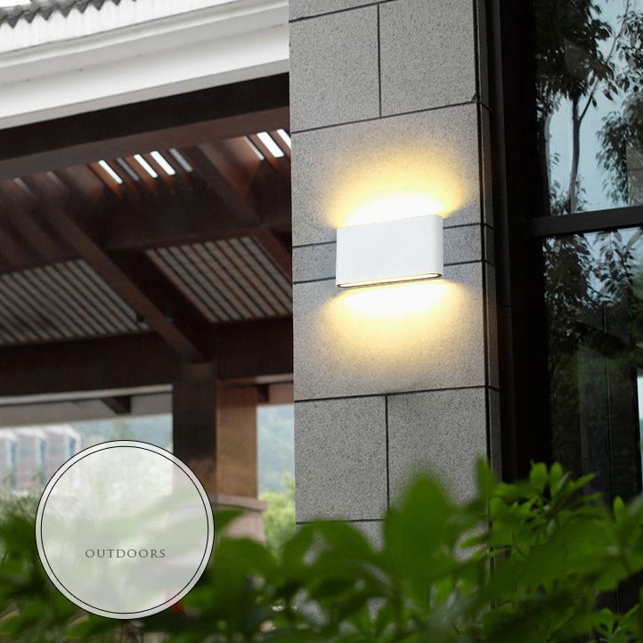 Minimalist LED Up and Down light Frame Wall Light Metal Rectangle Wall Light for Living Room