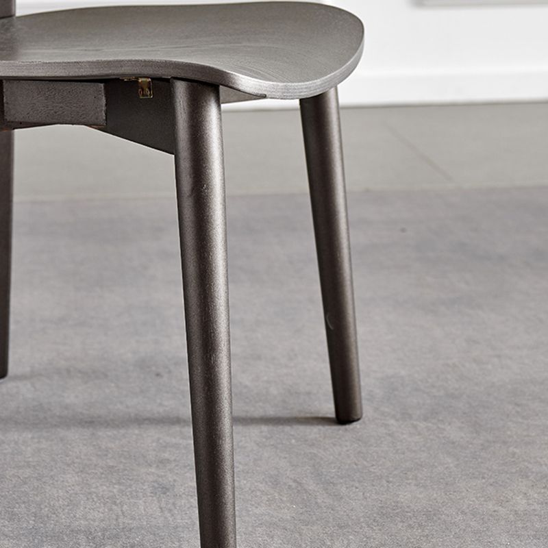 Armless Kitchen Dining Chairs Solid Wood Open Back Dining Chairs