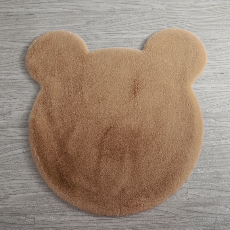Trendy Shag Rug Creative Solid Color Area Rug Polyester Stain Resistant Carpet for Home Decor