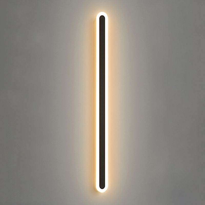Contemporary Wall Sconce Straight LED Wall Light with Metal for Bedroom