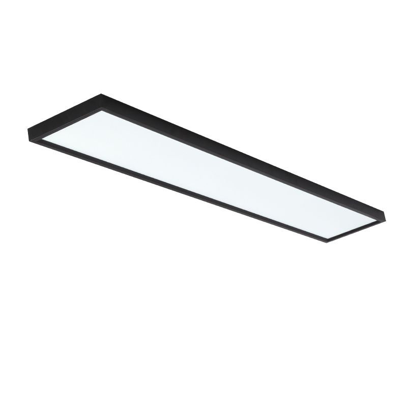 Rectangular Ceiling Light Fixture Modern Aluminum LED Living Room Flush Light in Black