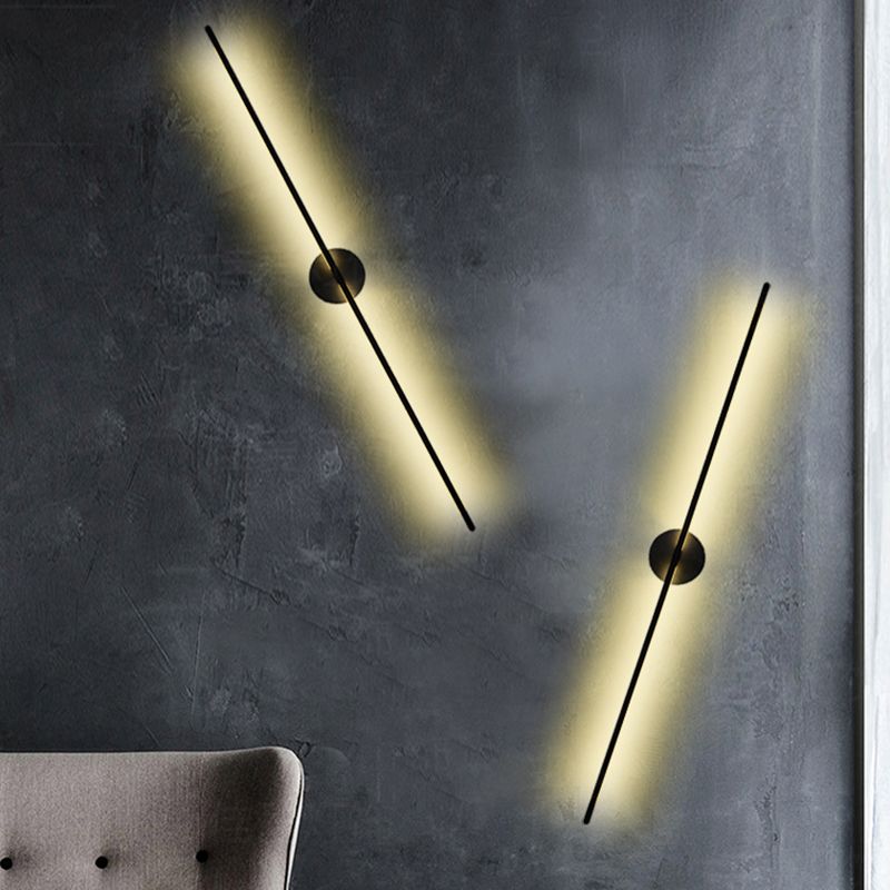 Metalen wandlicht SCONCES LED HEDENDAAGE WANDELEMENTEN LICHTBEWIKT IN ZWART/GOUD