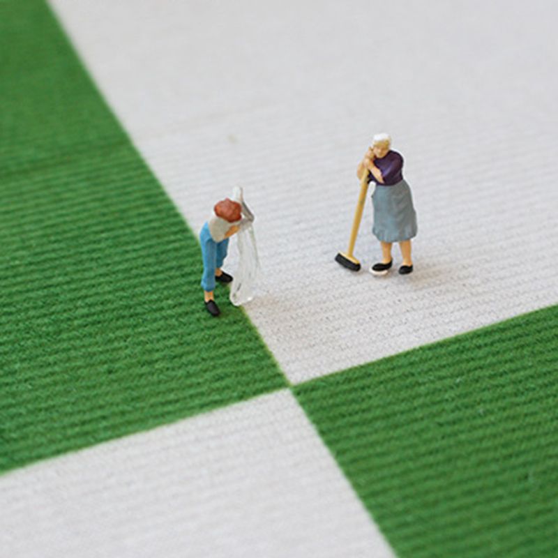 Green Modern Rug Polyester Circle Rug Stain Resistant Rug for Home Decor