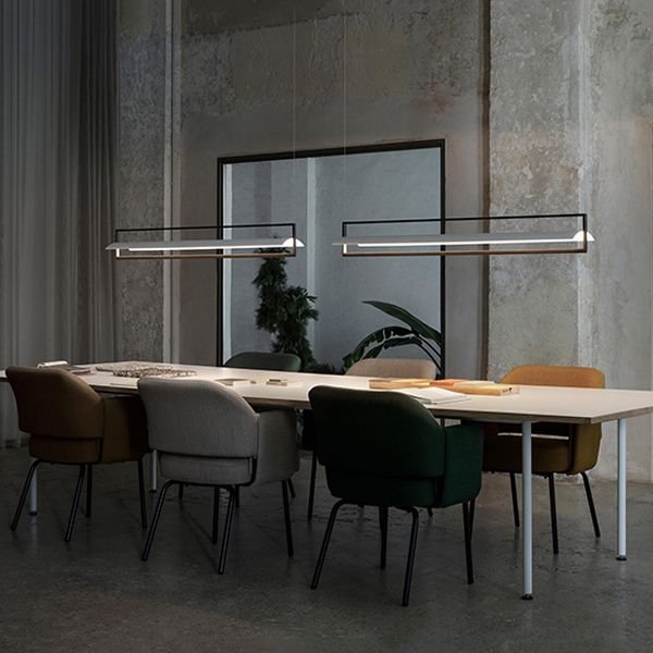 Estilo moderno lineal lámpara de lámpara de metal 1- iluminación colgante de luz