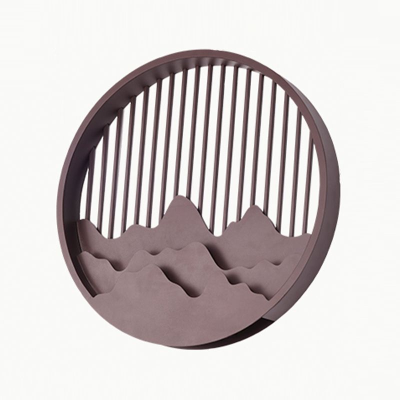 Circle Wall Sconce Contemporary Outdoor Wall Light Fixture for Courtyard