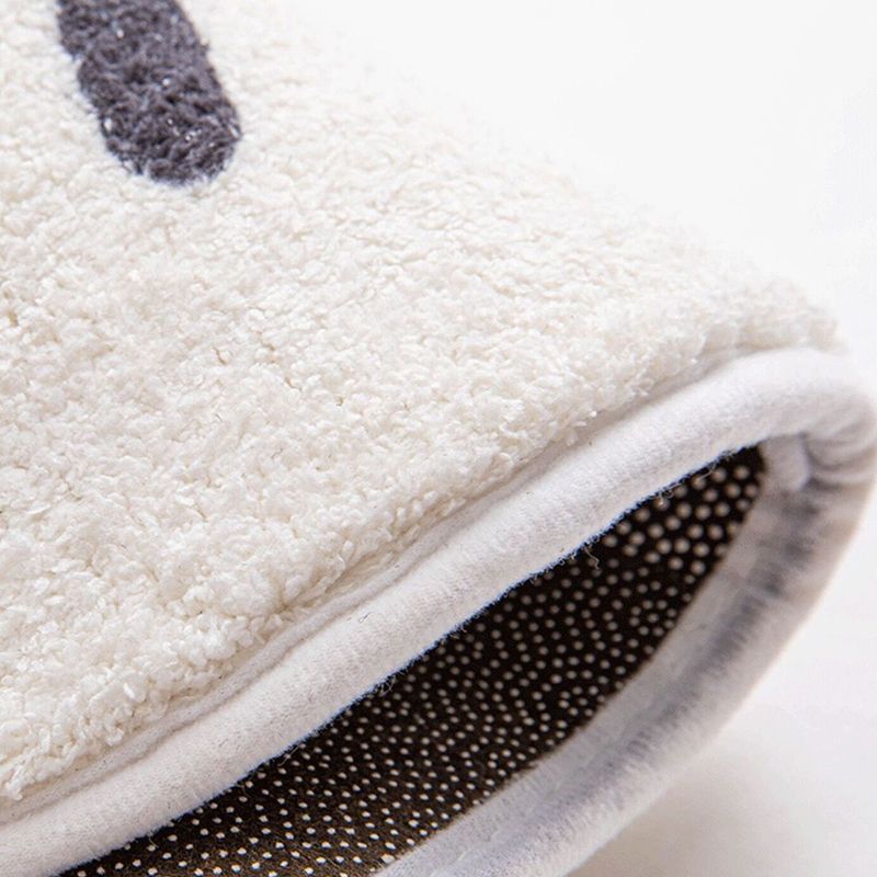 Green Modern Rug Polyester Plant Indoor Rug Non-Slip Backing Rug for Home Decor