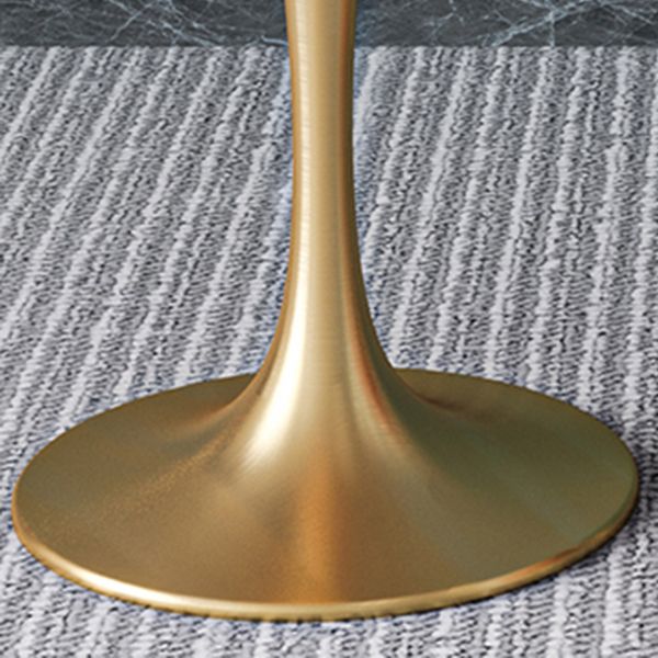 Sintered Stone White Dining Table Luxury Tulip Base Table for Dining Room