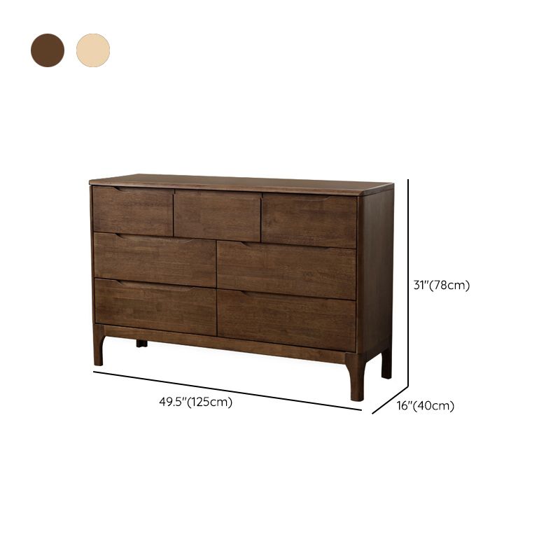 Contemporary Rubber Wood Storage Chest Bedroom Chest with Legs