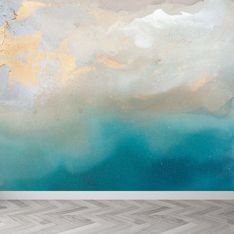 Blue Clouds Wallpaper Mural Scenery Modern Waterproof Wall Decor for Living Room