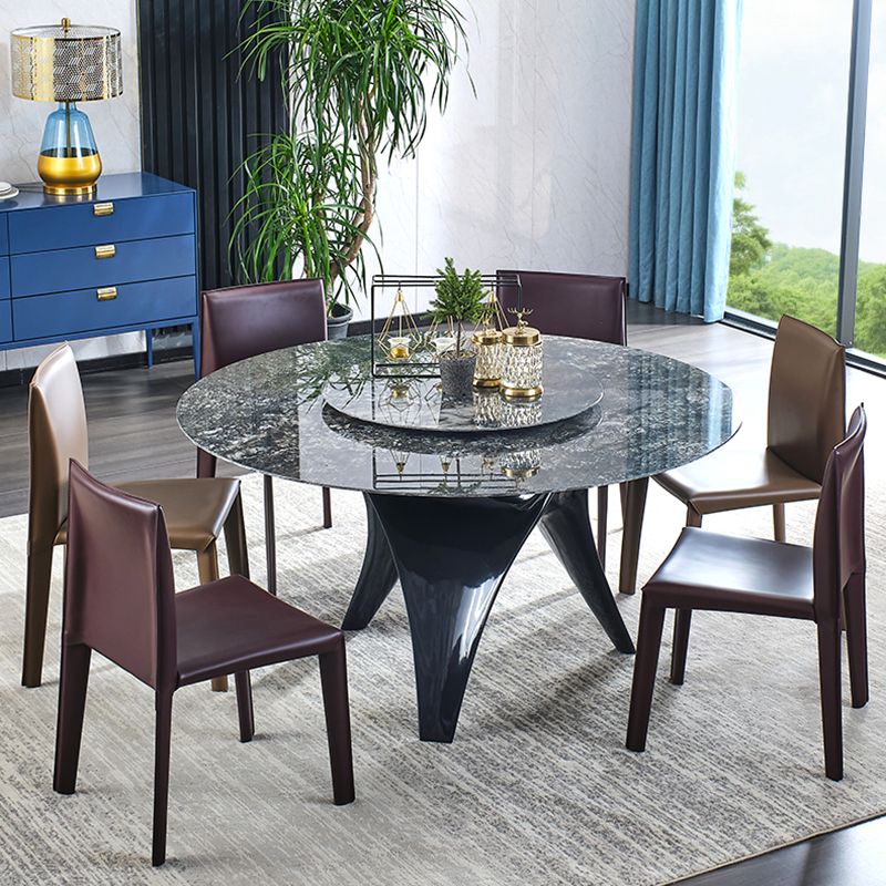Modern Indoor-Outdoor Dining Room Chairs Dining Armless Leather Chairs (Set of 2)