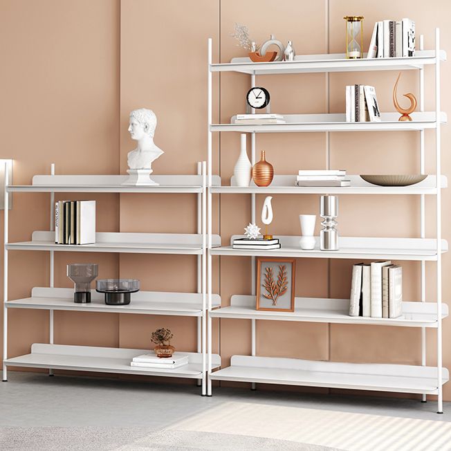 Contemporary Metal Etagere Bookshelf Open Office and Living Room Bookcase