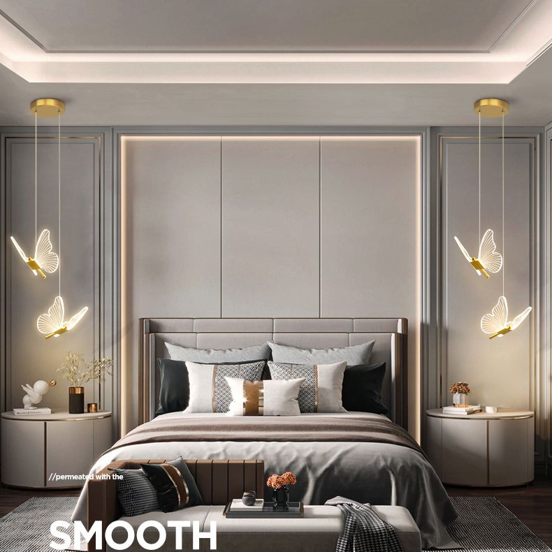 LED Butterfly Schatten Anhänger Kronleuchter nordisch Luxusstil Schmetterlingsleuchte für Wohnzimmer