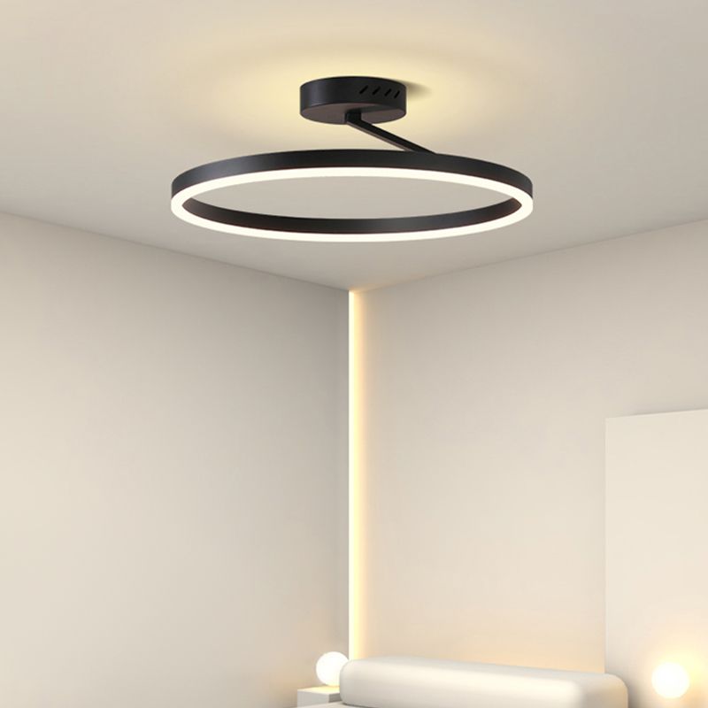 Luminaires encastrés circulaires modernes en métal, plafonnier à 1 lumière