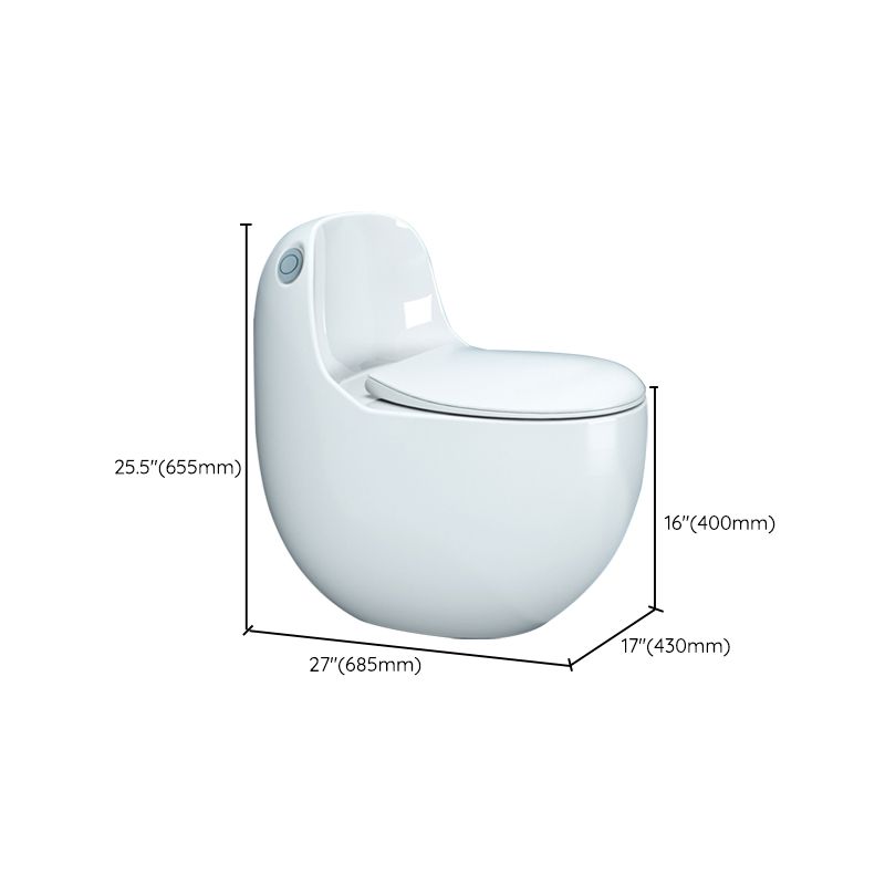 Modern White Siphon Jet Toilet Bowl Floor Mount Flush Toilet with Toilet Seat