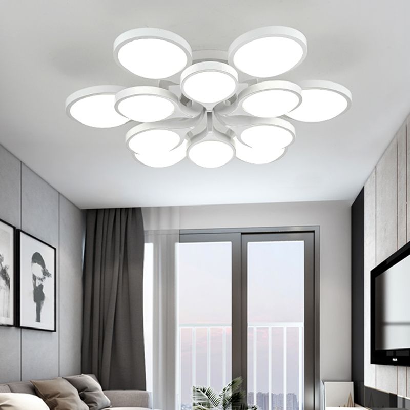 Minimalismo Moderno Sputnik Lampada da Soffitto Acrilico Shade Flush Mount Luce per Salotto